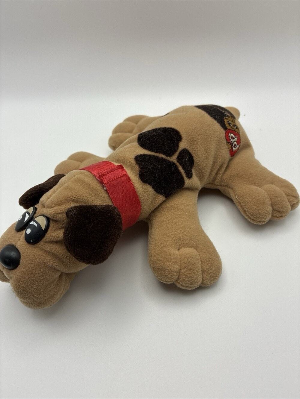 Vintage 1985 Tonka Small Pound Puppy Brown Brown Spots With Collar